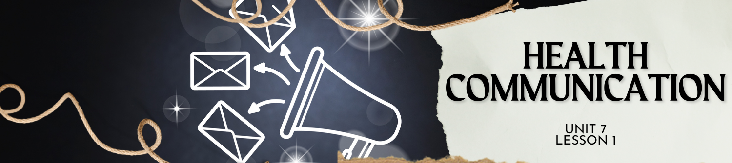 Lesson 1: Health Communication Banner